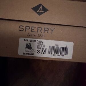 Sperry Port Ankle Boot, CAMO, Size 3